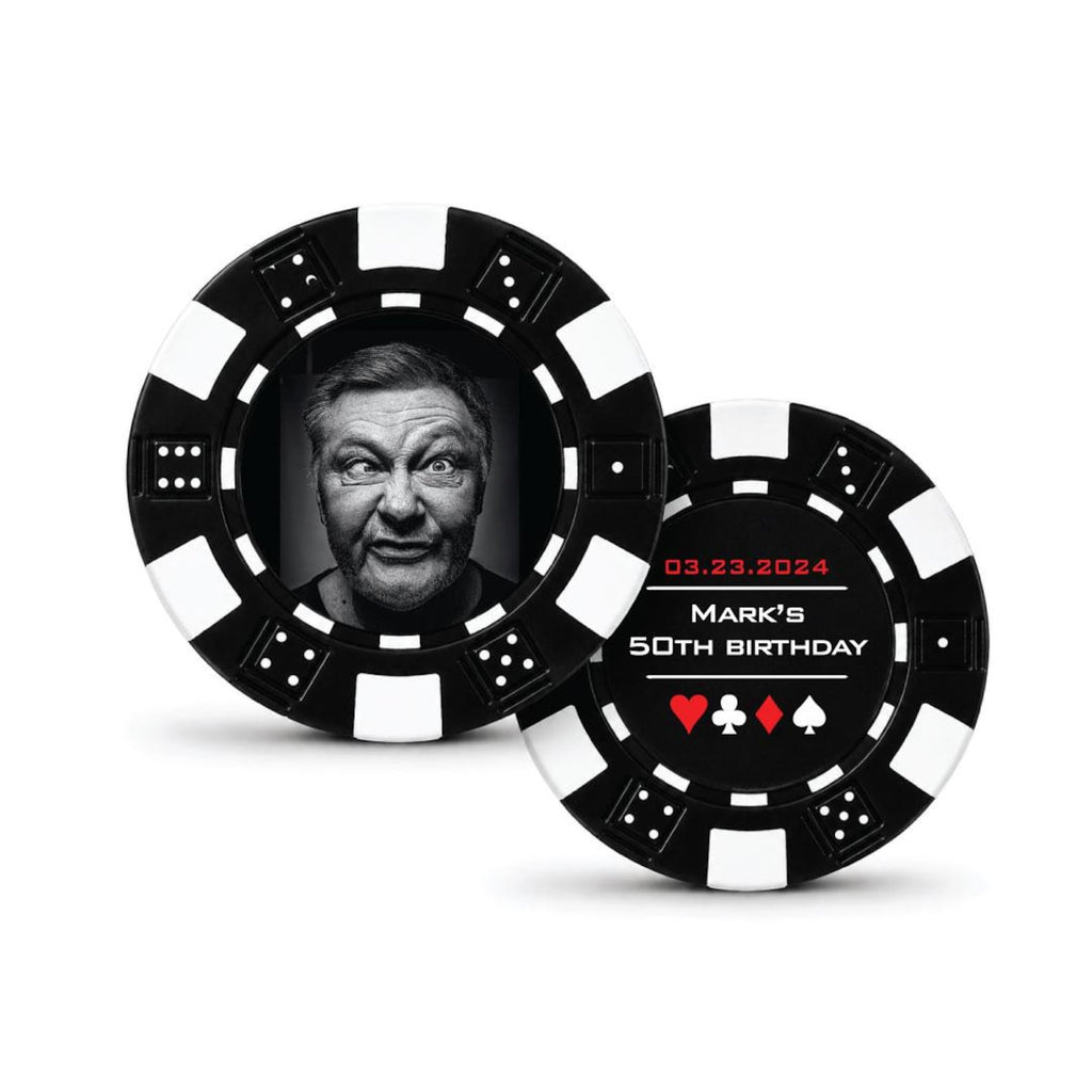 Custom Poker Chip, Personalized Photo Chip, Wedding, Bachelor Party, Graduation, Memorial Gift — photo 1