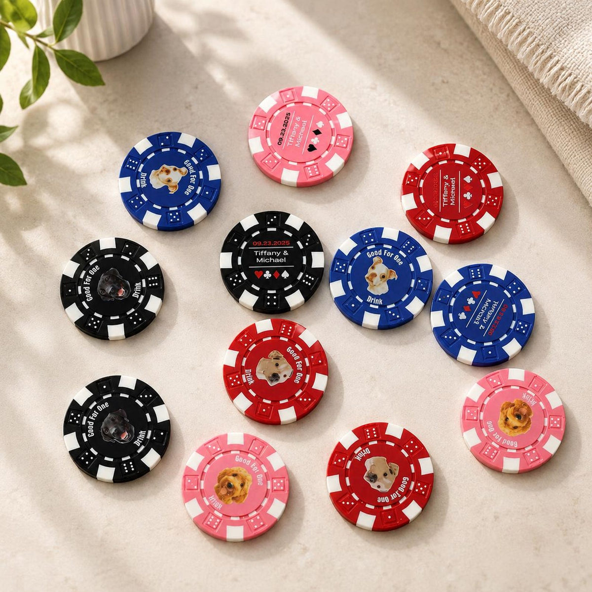 Custom Poker Chip, Personalized Photo Chip, Wedding, Bachelor Party, Graduation, Memorial Gift — photo 4