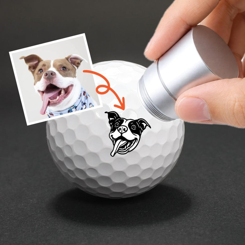 Pet Golf Ball Stamp, Photo Golf Stamp, Custom Ball Marker, Personalized golf ball stamp, Pet Face Stamp, Baby face stamp — photo 1