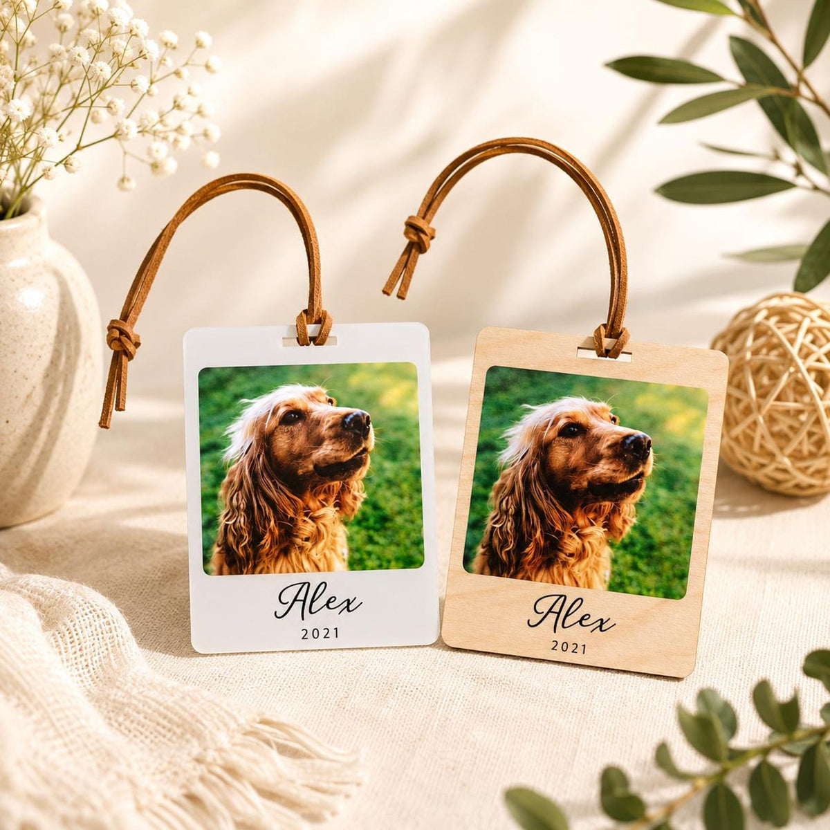 Personalized Photo Luggage Tag, Custom Picture Travel Tag, Wedding, Family, Pet Memorial Gift — photo 5