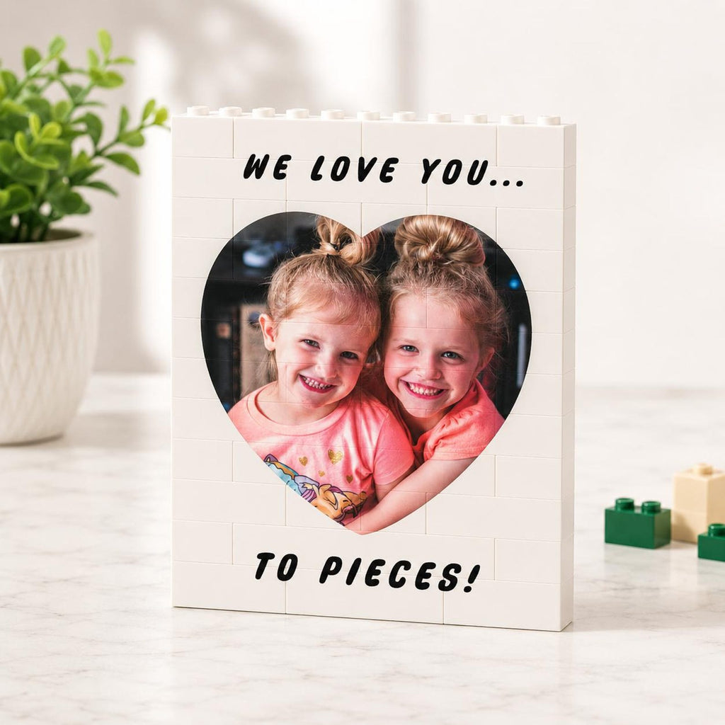 Personalized Photo Brick Block, I Love You to Pieces Gift — photo 2