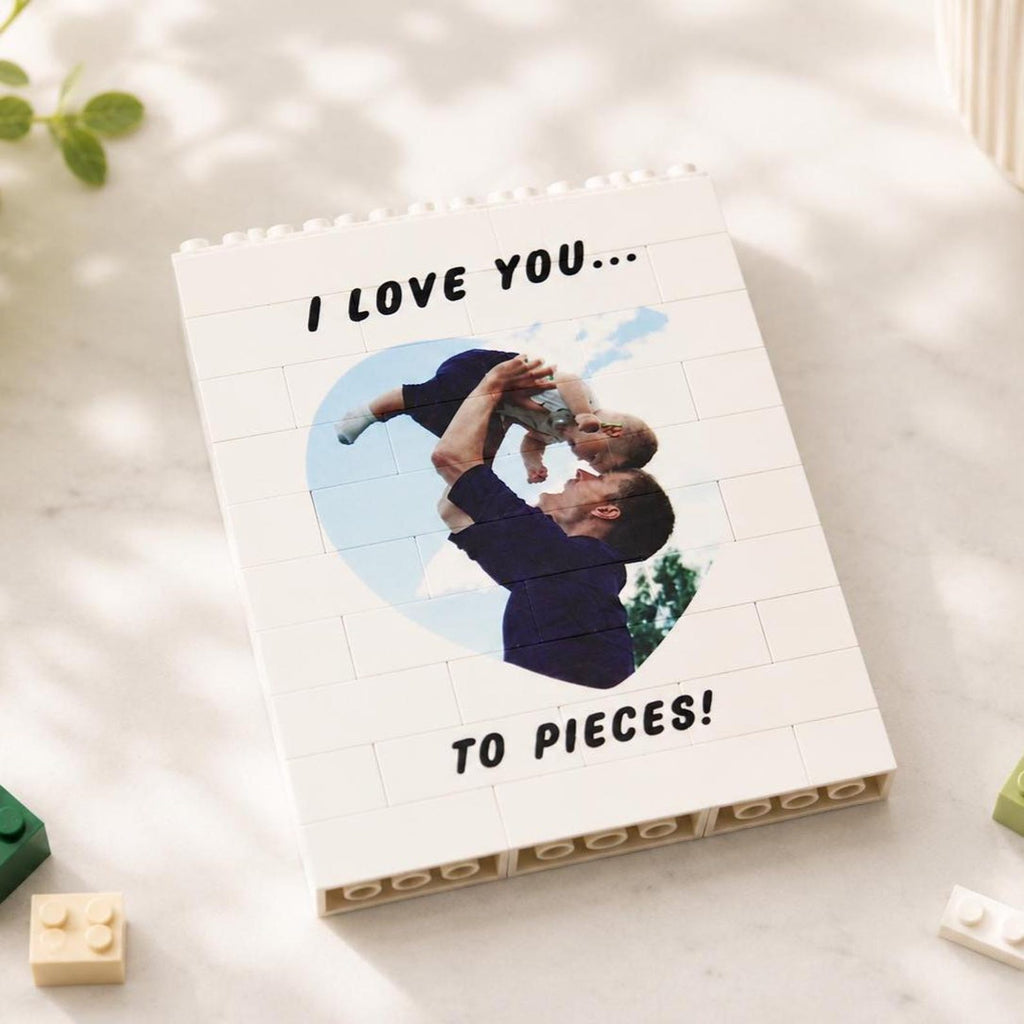 Personalized Photo Brick Block, I Love You to Pieces Gift — photo 3