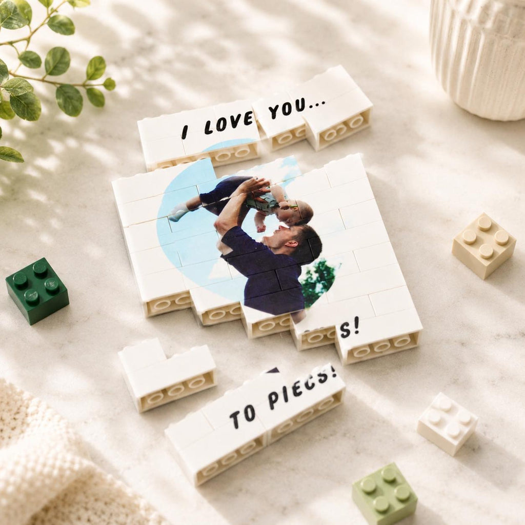 Personalized Photo Brick Block, I Love You to Pieces Gift — photo 4