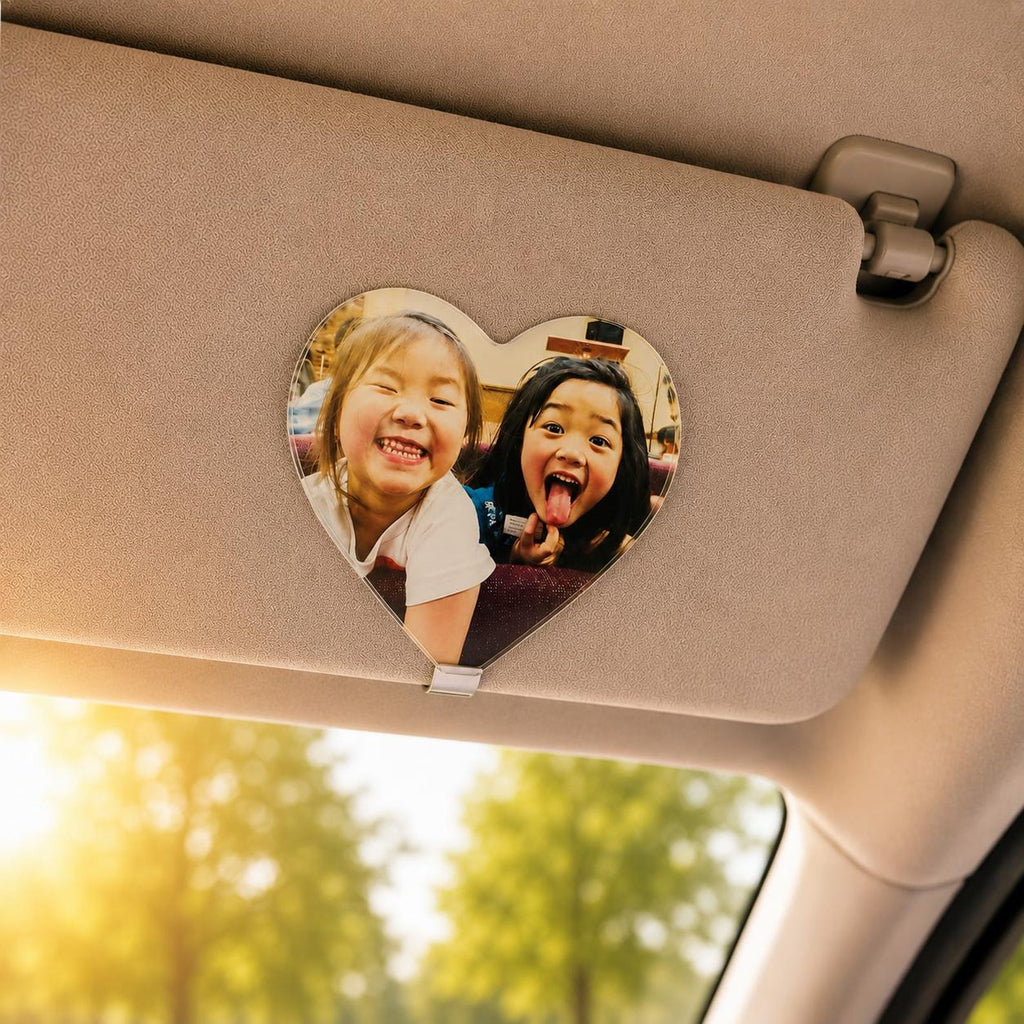 Custom Photo Car Accessory, Rearview Mirror Hanging Photo, Sun Visor Clip — photo 2