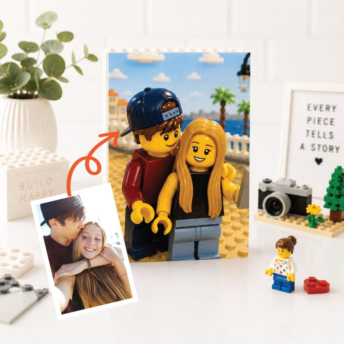 Custom Brick Photo Turn Your Memories into a Mini Figure Style Keepsake Funny photo Gift — photo 1
