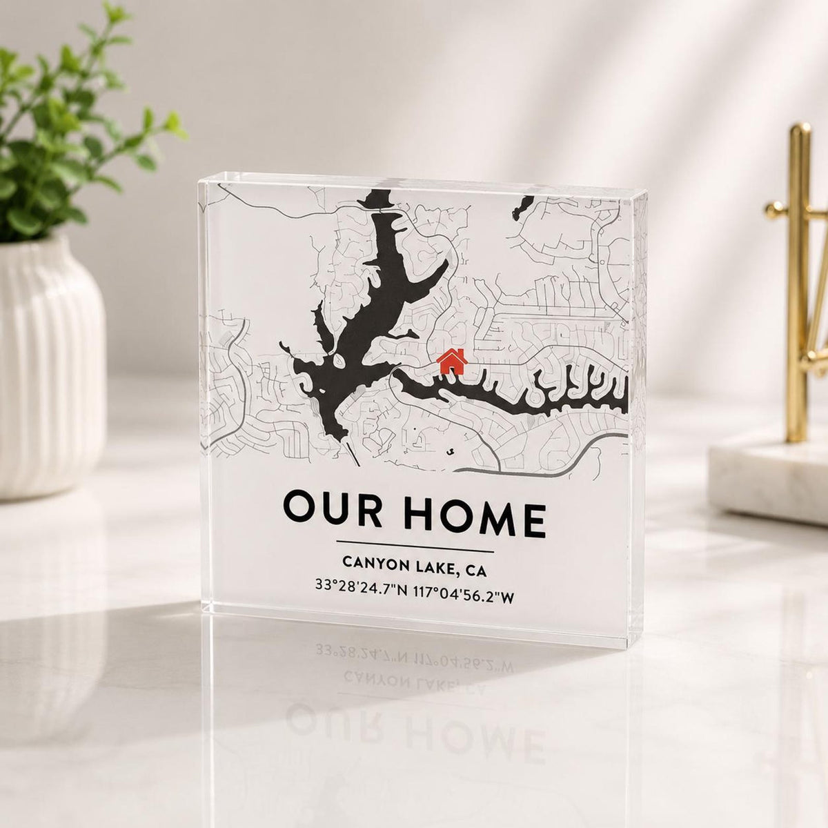 Personalized Date Map Acrylic Block - Commemorate Your Special Place — photo 5