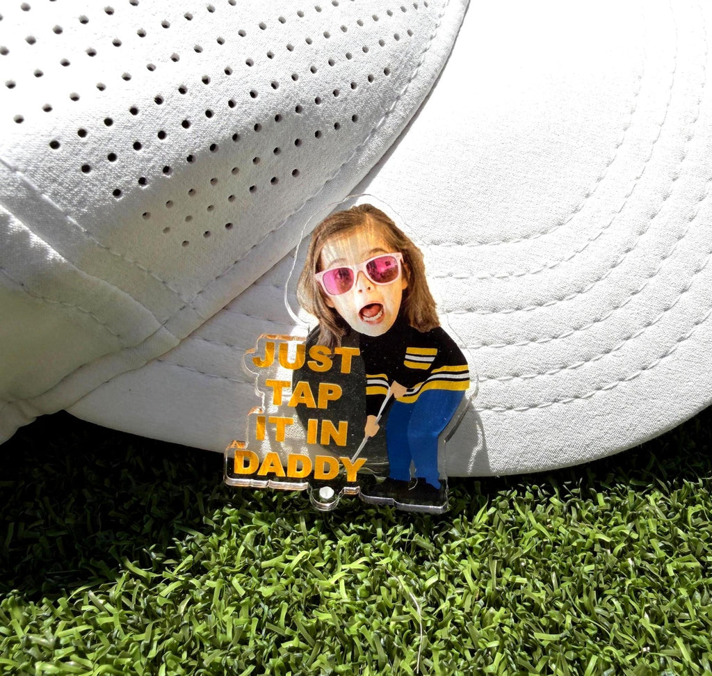 Funny Custom Golf Ball Marker, Personalized Face Ball Marker, Unique Golf Gift with Hat Clip — photo 1