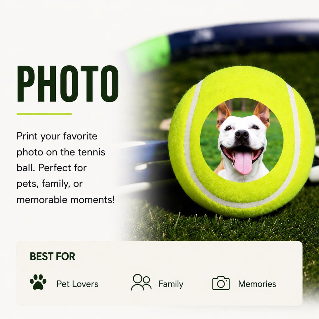 Custom Tennis Ball, Photo Tennis ball, Your Image or Text — photo 4