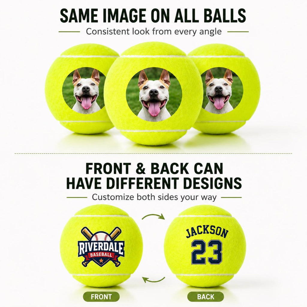 Custom Tennis Ball, Photo Tennis ball, Your Image or Text — photo 8