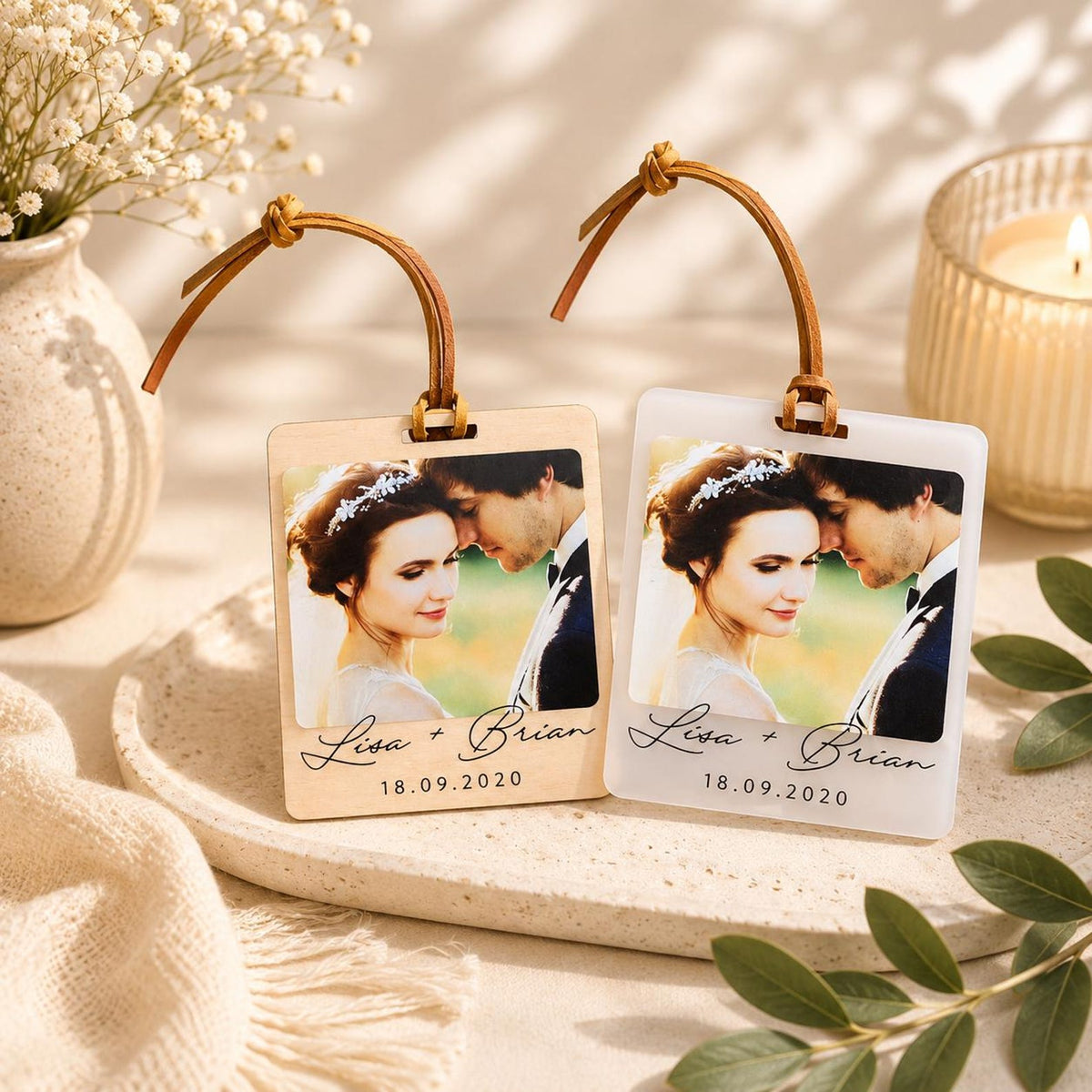 Personalized Photo Luggage Tag, Custom Picture Travel Tag, Wedding, Family, Pet Memorial Gift — photo 4