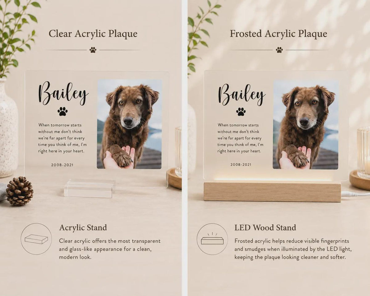 Personalized Watercolor Pet Memorial Acrylic Photo Plaque — photo 11