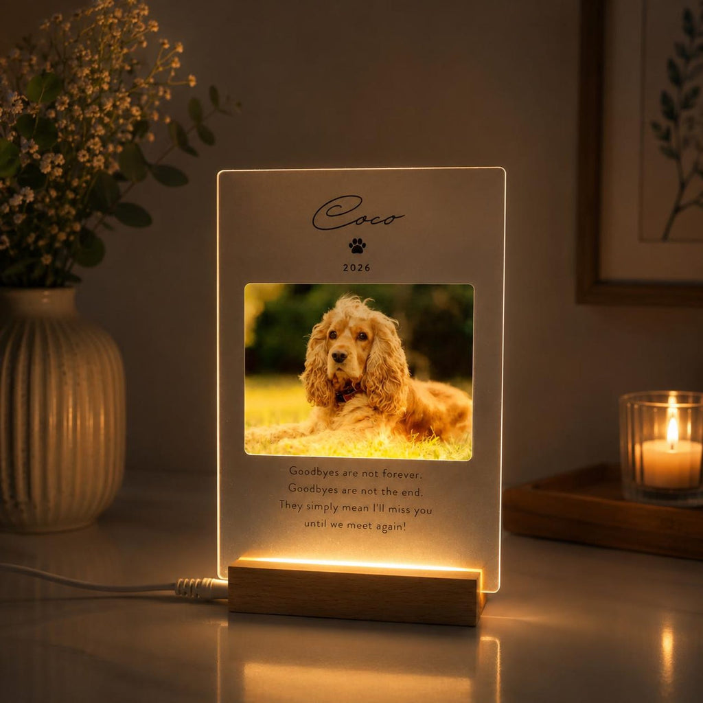 Personalized Pet Memorial Acrylic Plaque, Vertical Photo Tribute — photo 2