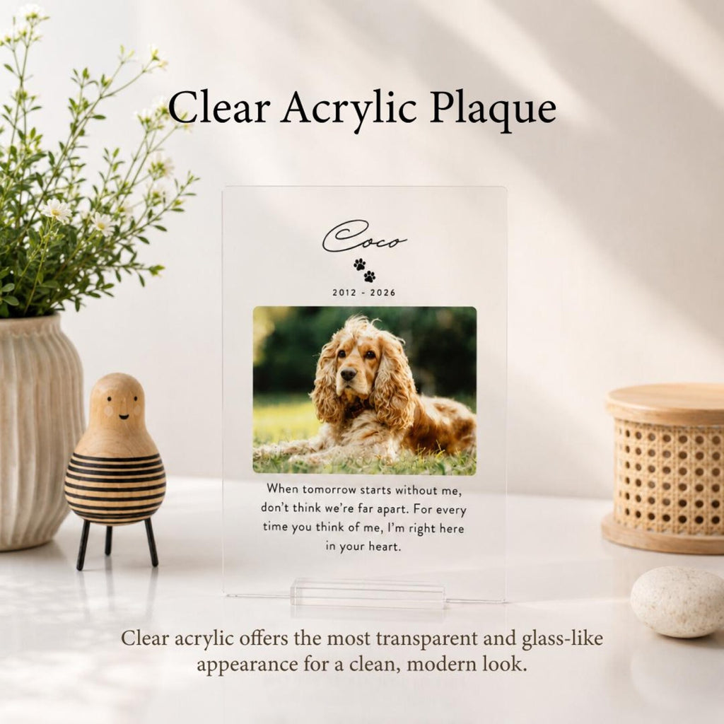 Personalized Pet Memorial Acrylic Plaque, Vertical Photo Tribute — photo 8