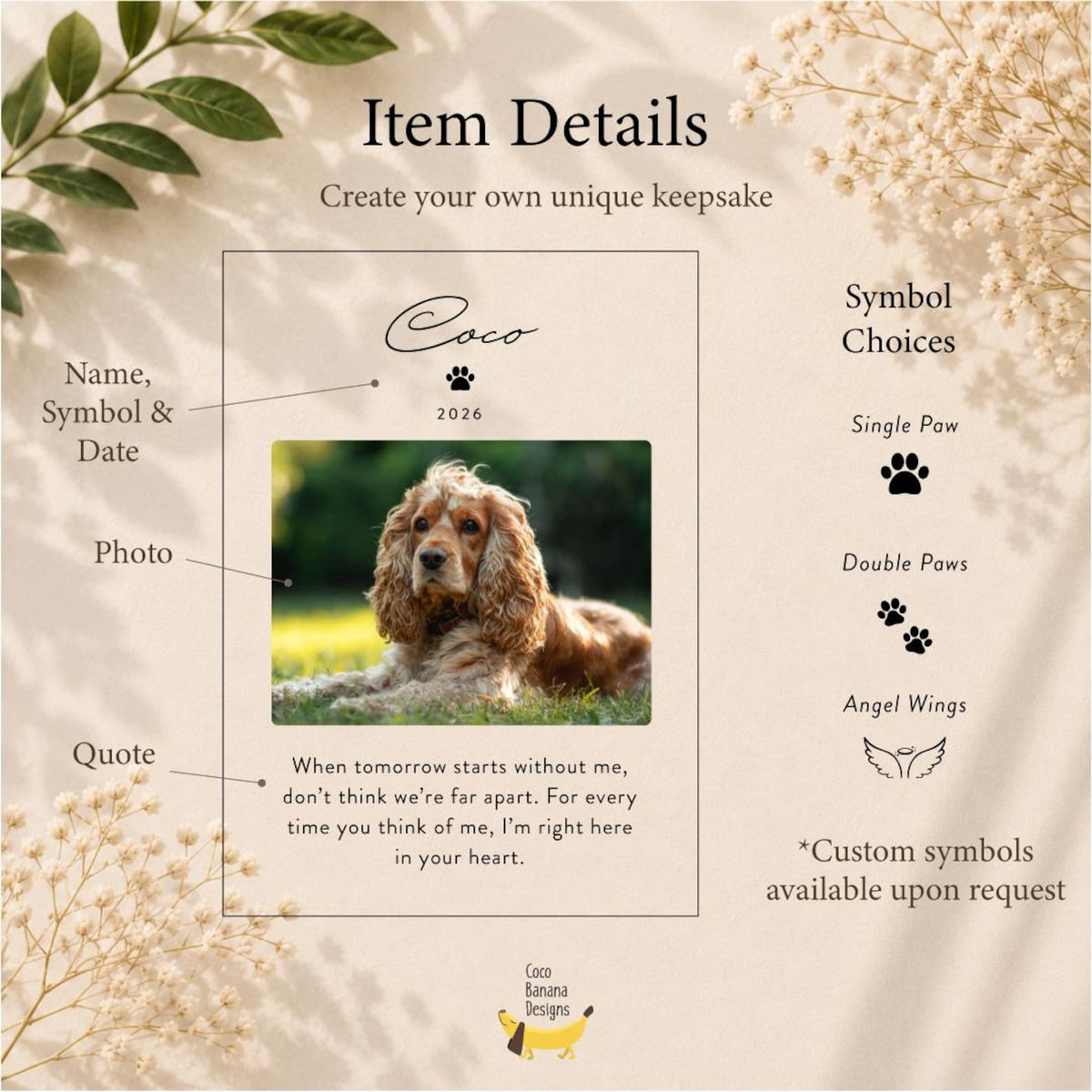 Personalized Pet Memorial Acrylic Plaque, Vertical Photo Tribute — photo 5