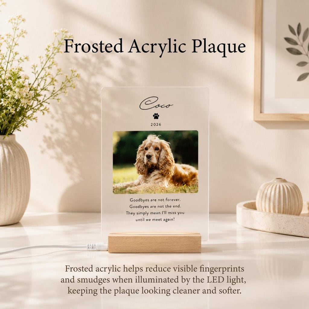 Personalized Pet Memorial Acrylic Plaque, Vertical Photo Tribute — photo 7