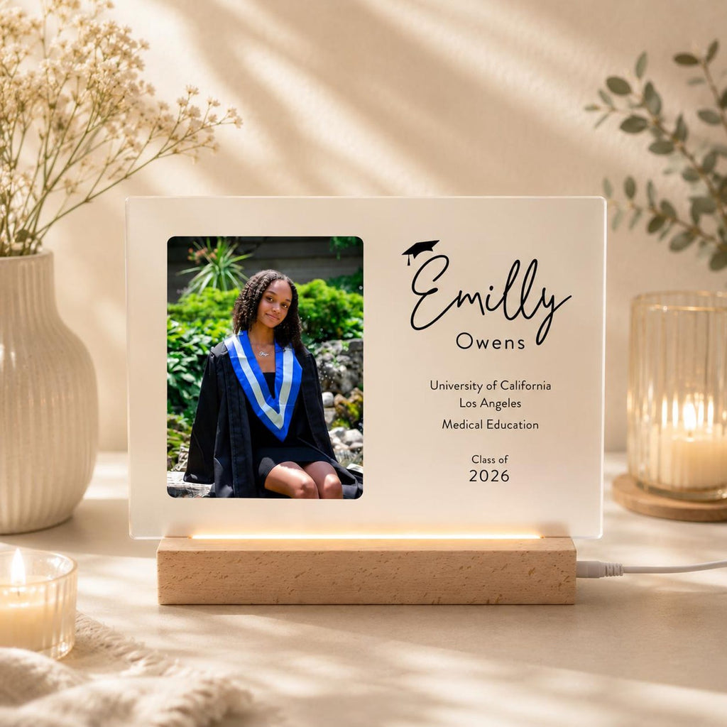 Custom Graduation Photo Plaque, Personalized Graduation Award, Class of 2026 Gift — photo 1