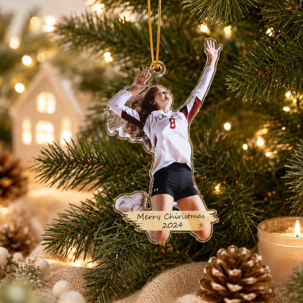Custom Photo Cutout Ornament, Personalized Acrylic Christmas Keepsake — photo 2
