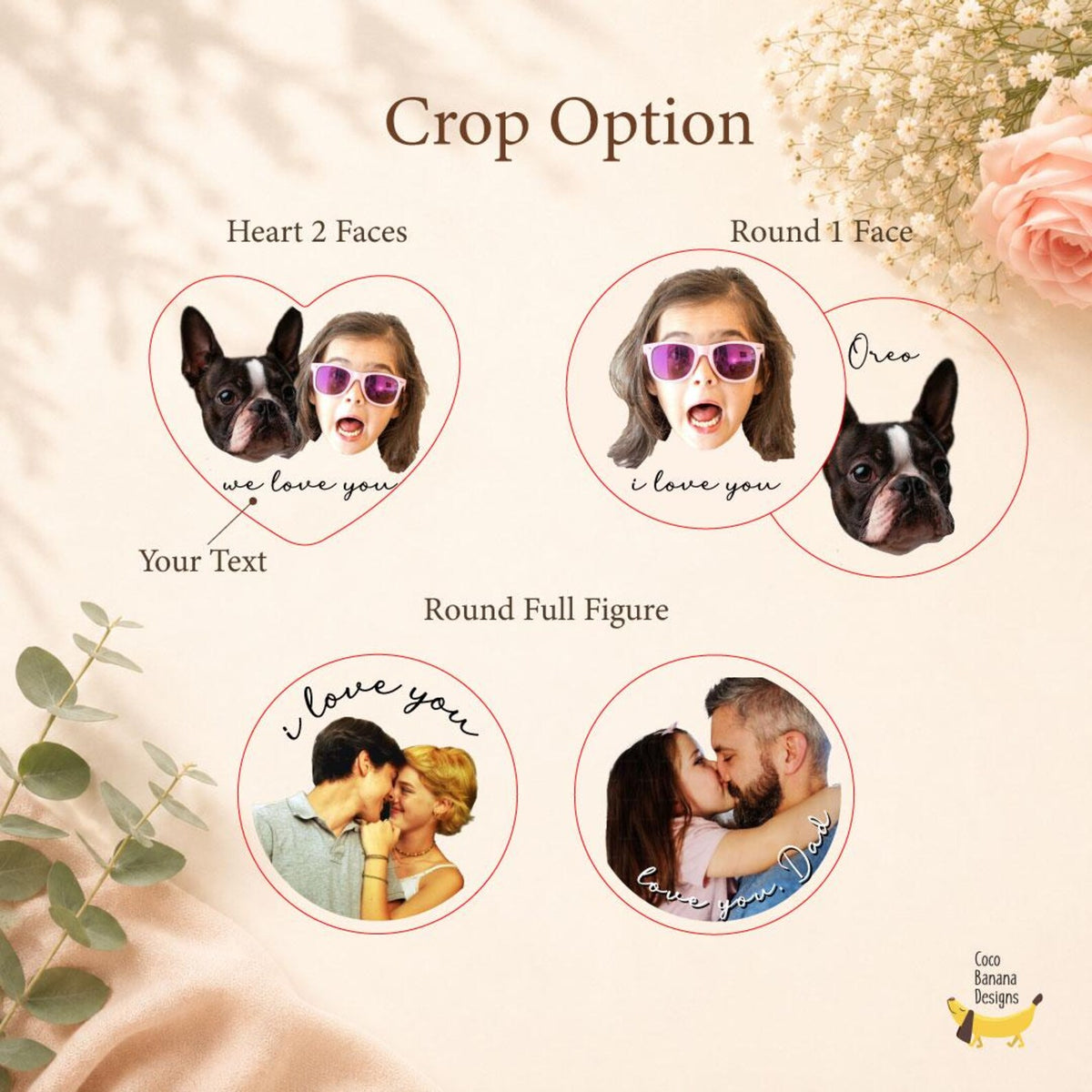 Custom Photo Phone Grip, Personalized Heart or Round Magnetic Phone Stand — photo 3