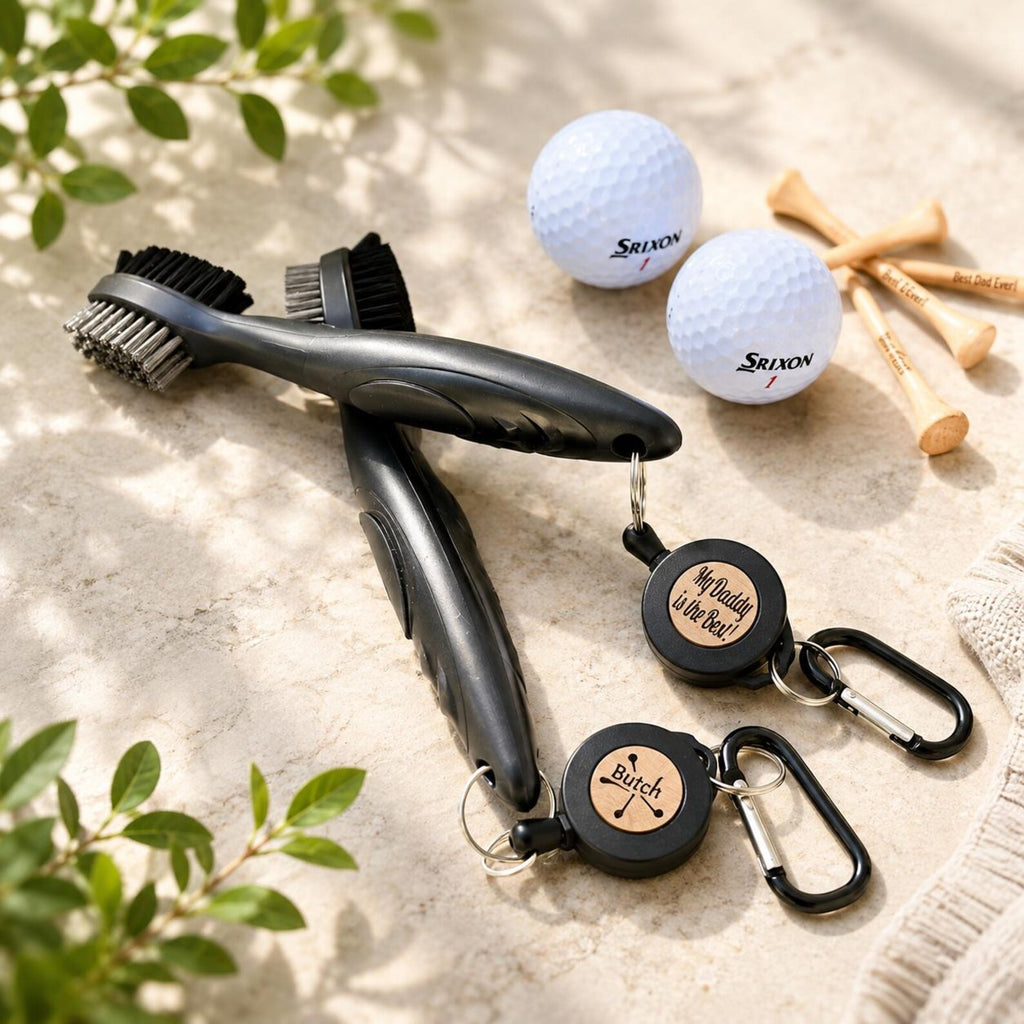 Custom Golf Club Brush, Groove Cleaner, 3-in-1 Retractable Cleaning Brush, Personalized Gift — photo 3