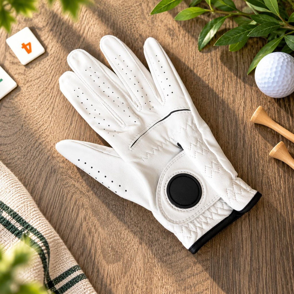 Personalized Men’s Golf Glove with Custom Wood Ball Marker, Cabretta Leather Golf Glove, Monogram Golf Gift for Him — photo 3