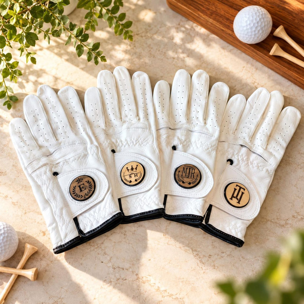 Personalized Women’s Golf Glove with Custom Wood Ball Marker, Cabretta Leather Golf Glove, Monogram Golf Gift for Her — photo 4