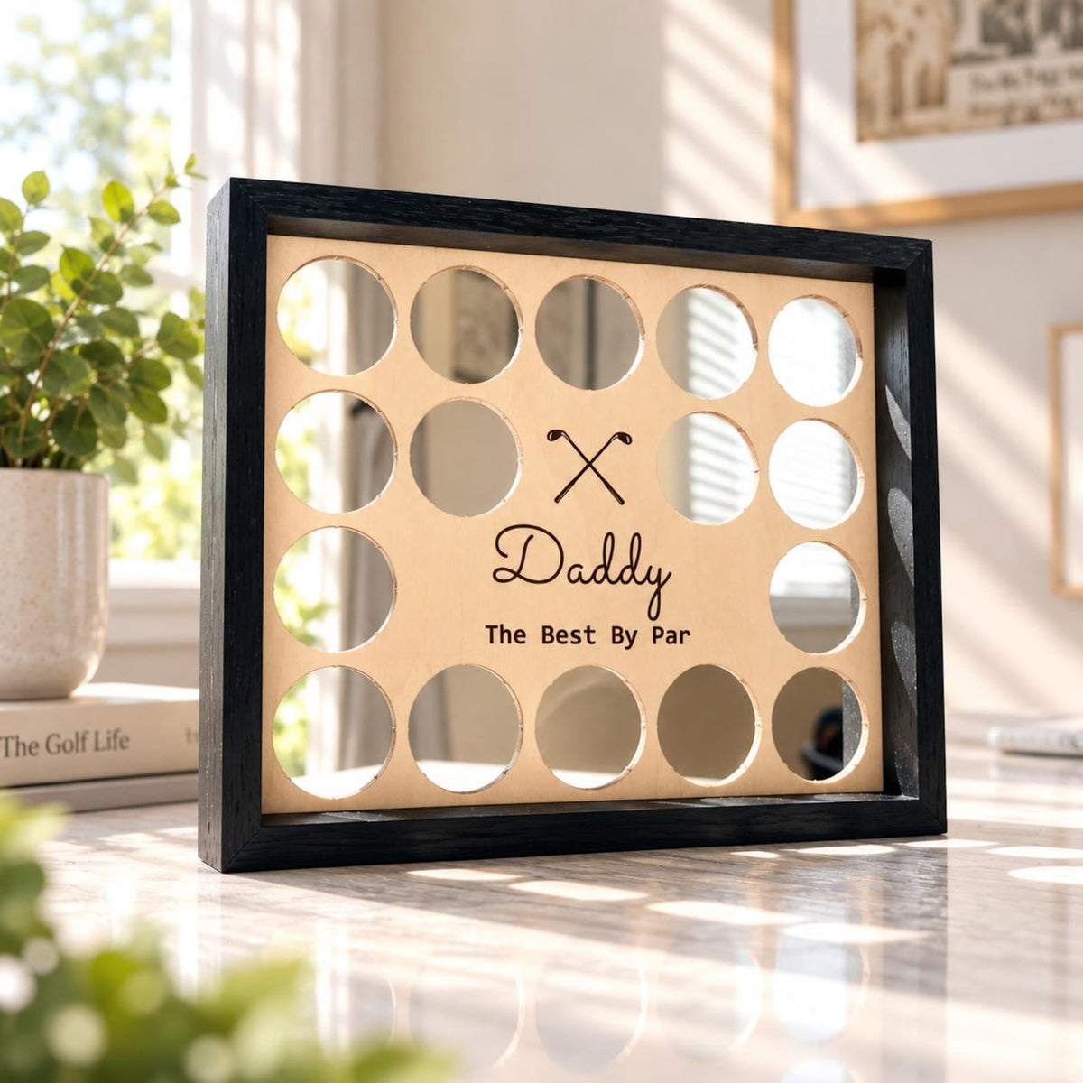 Custom Golf Ball Display Frame | Golf Ball Holder | Personalized Golf Ball Collection | Stand or Hang — photo 4