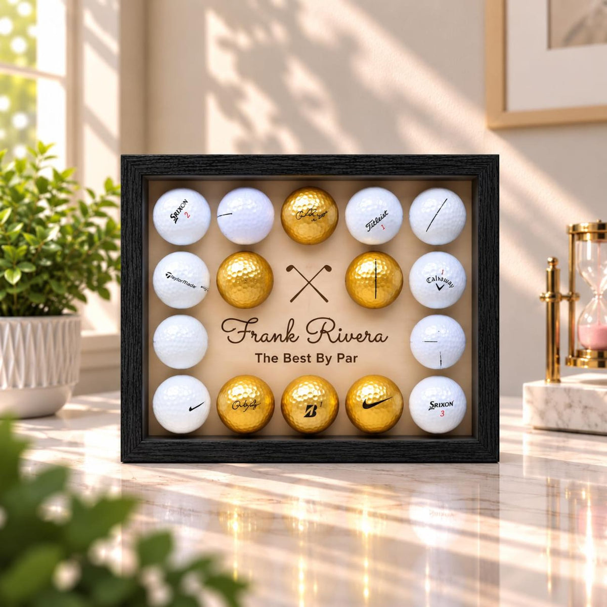 Custom Golf Ball Display Frame | Golf Ball Holder | Personalized Golf Ball Collection | Stand or Hang — photo 5