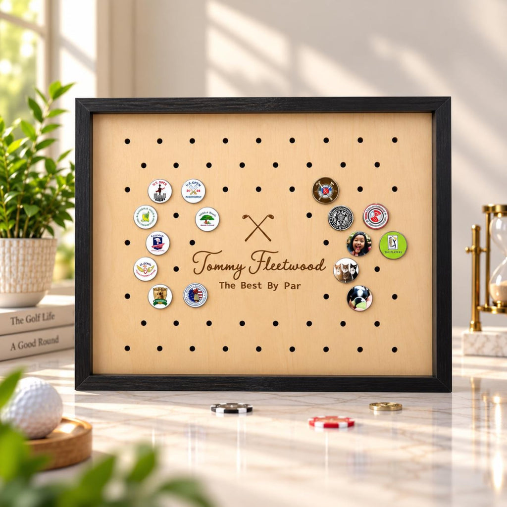 Large Golf Pencil & Ball Marker Display Frame | Golf Memory Collection Holder — photo 3