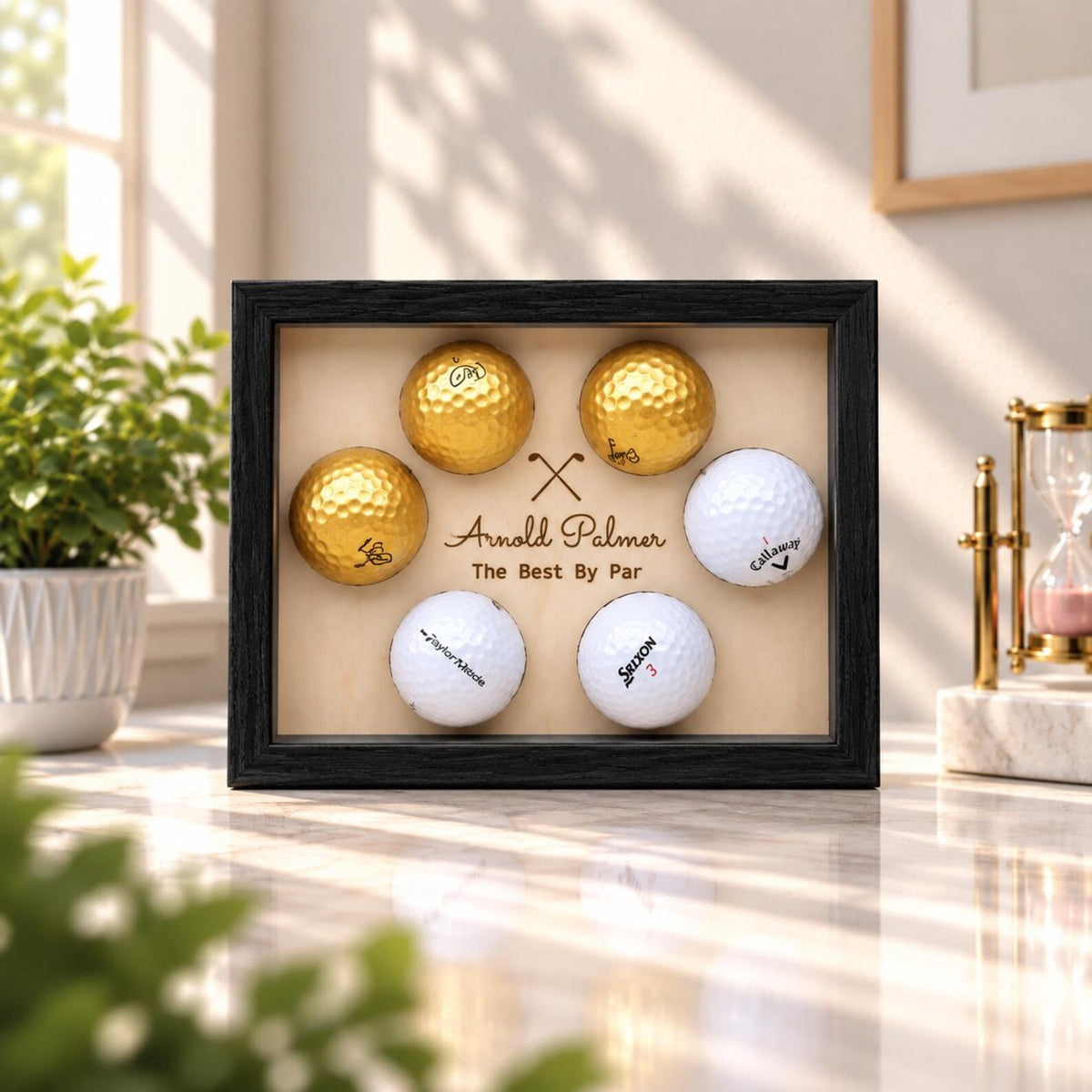 Custom Golf Ball Display Frame | Golf Ball Holder | Personalized Golf Ball Collection | Stand or Hang — photo 3