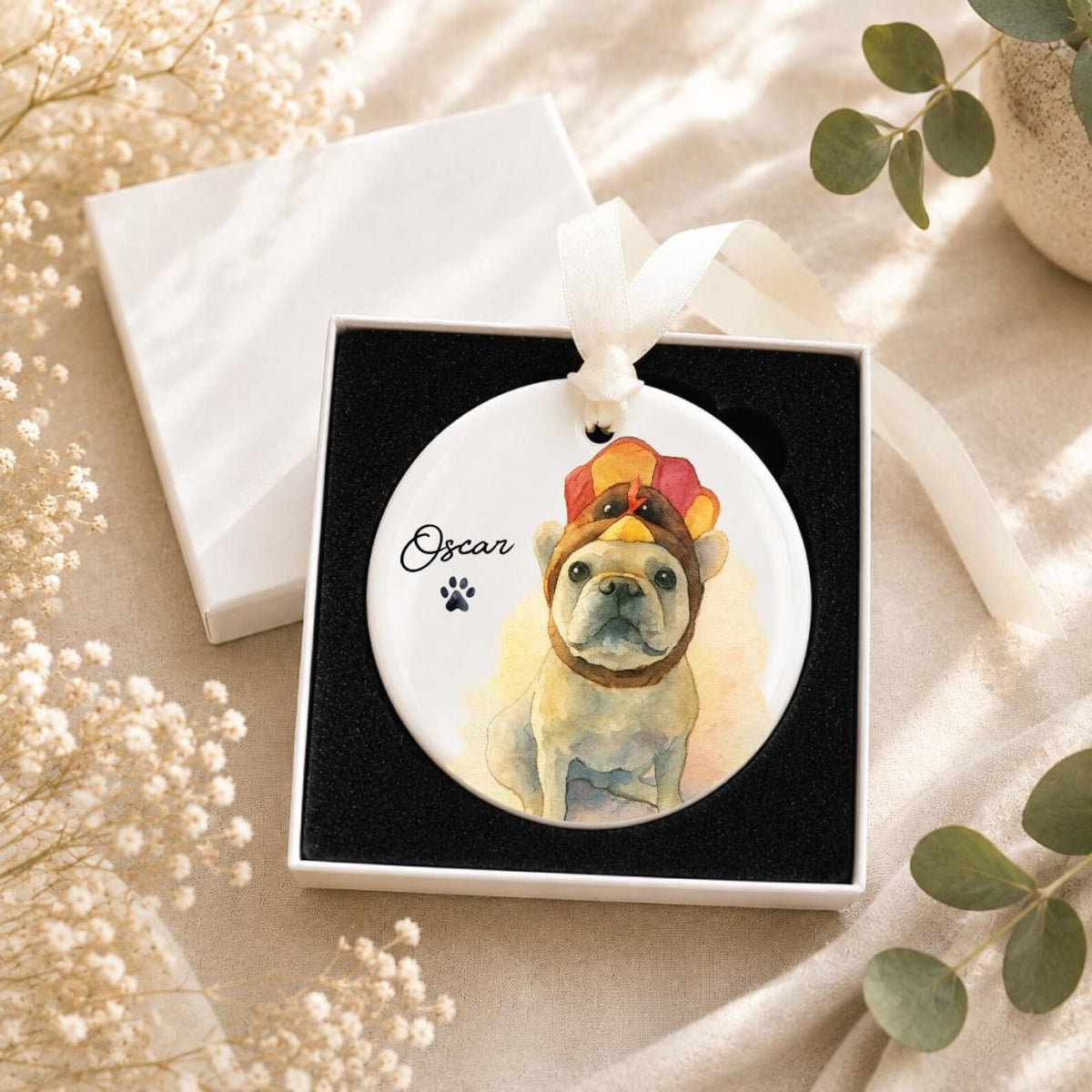 Custom Pet Watercolor Ornament – Personalized Dog & Cat Portrait Decoration — photo 4