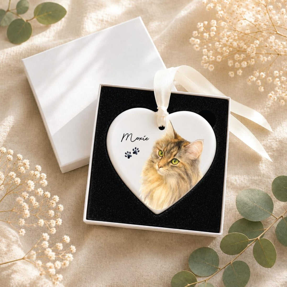 Custom Pet Watercolor Ornament – Personalized Dog & Cat Portrait Decoration — photo 5