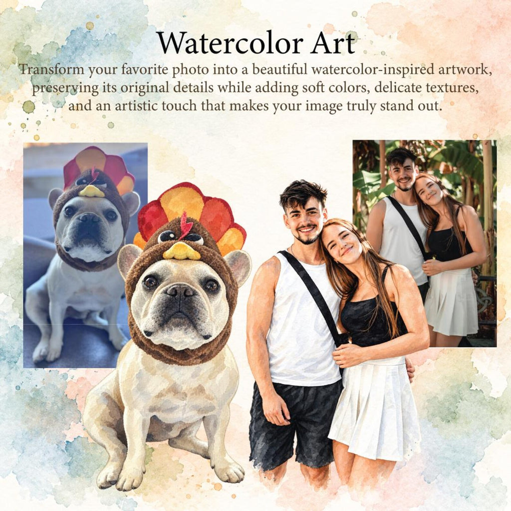 Custom Watercolor Photo Tumbler, Personalized Pet Portrait Travel Mug, 20 oz Stainless Steel Gift — photo 6