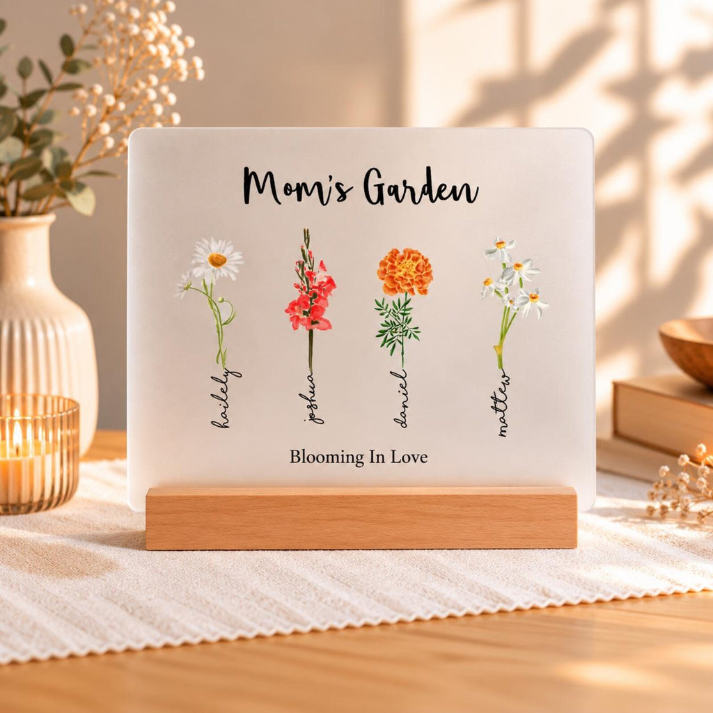 Birth Flowers Print with Names, Mom's Garden, Grandma's Garden, Family Birth Month Flowers — photo 2