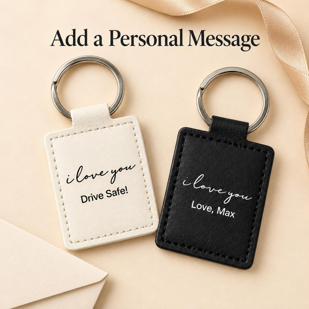 Custom Watercolor Photo Keychain, Personalized Faux Leather Pet or Family Keyring — photo 4
