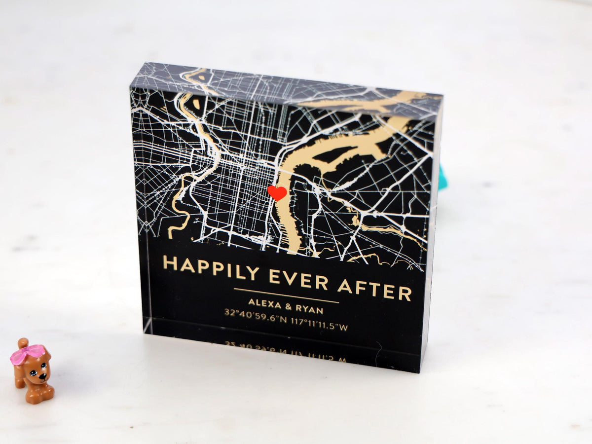 Custom Event Map Acrylic Block, Corporate Event Keepsake, Conference Attendee Gift, Leadership Program Souvenir — photo 9