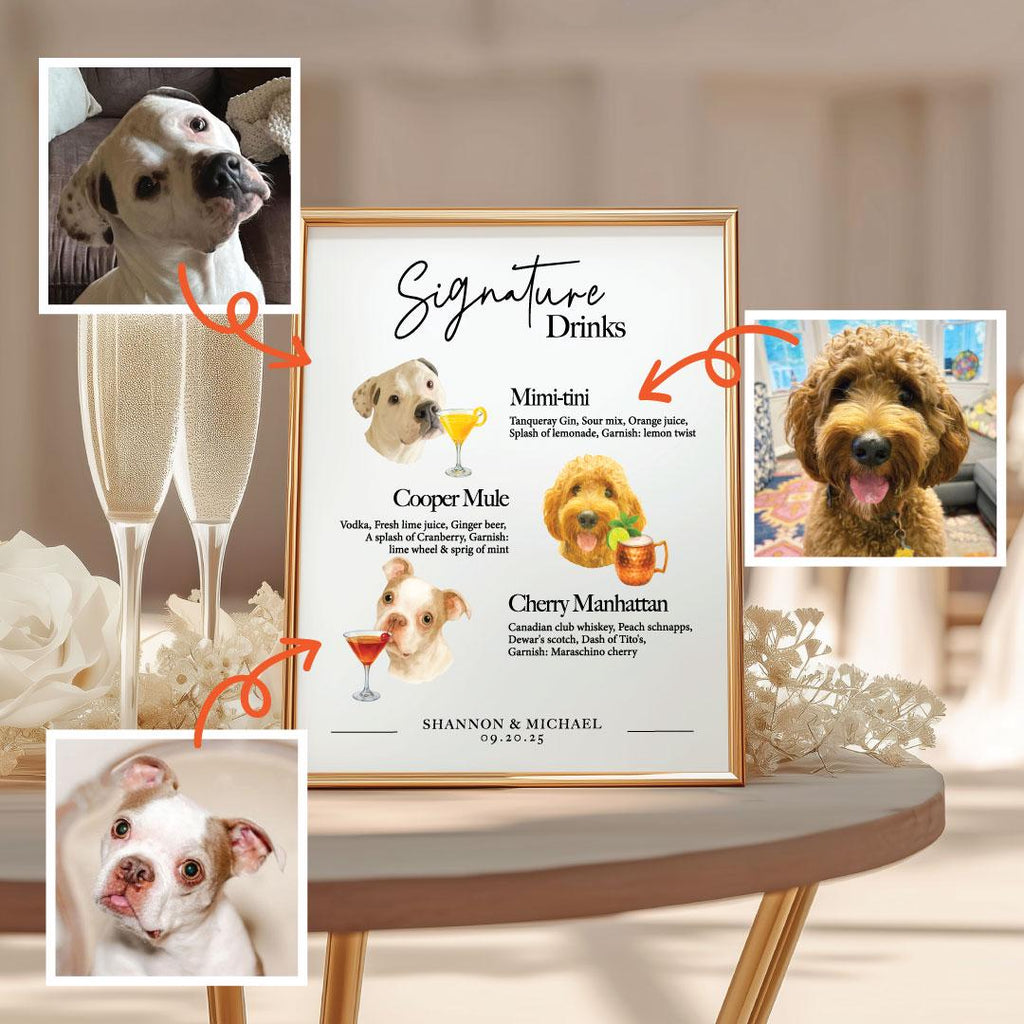 Signature Drink Sign with Pet Portrait — photo 3