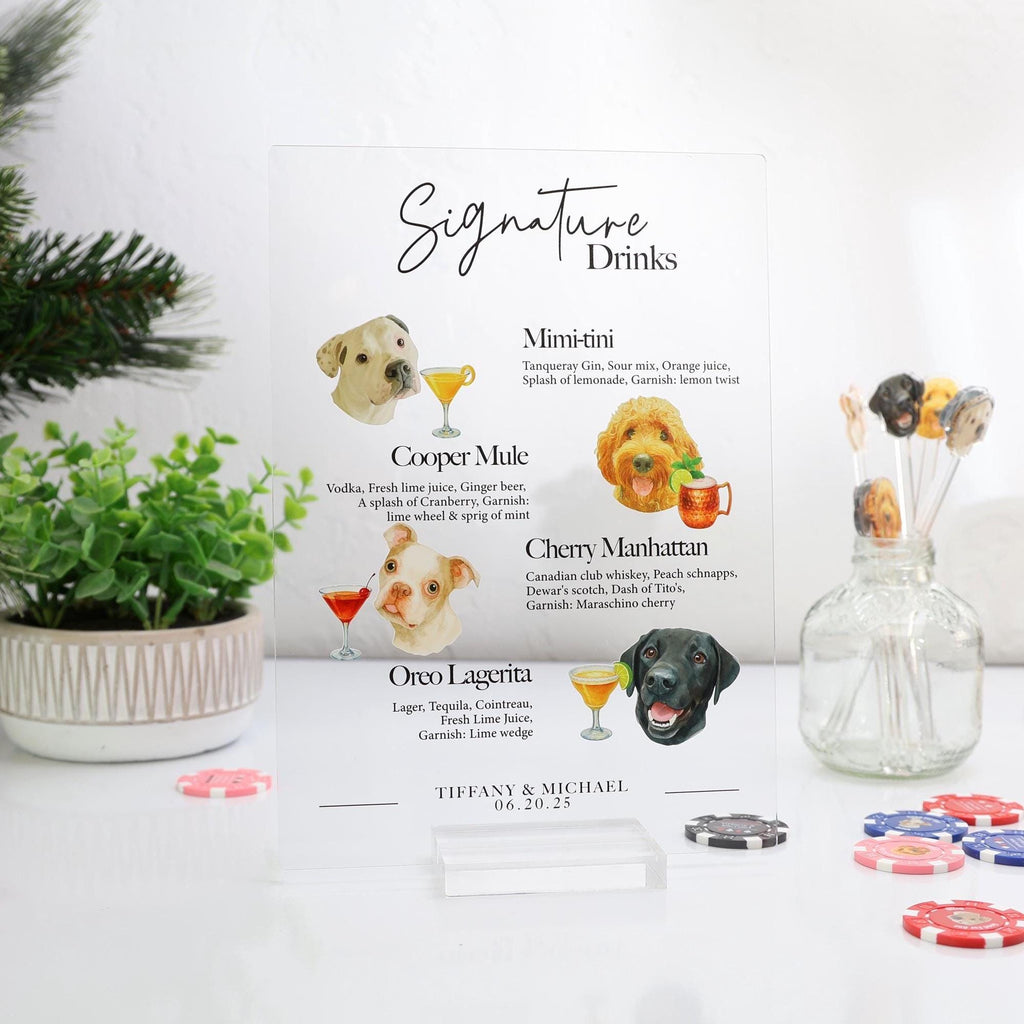 Signature Drink Sign with Pet Portrait — photo 5