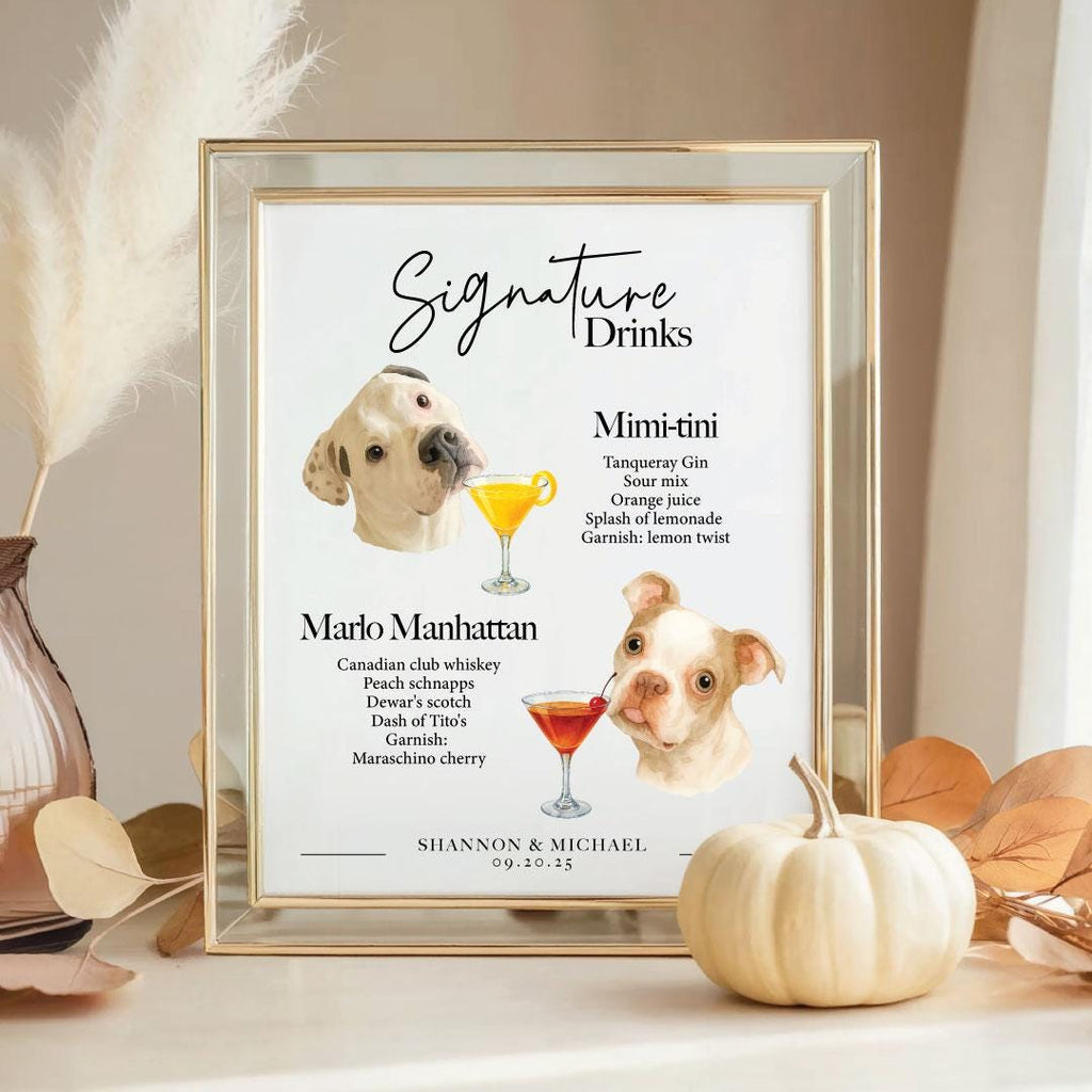 Signature Drink Sign with Pet Portrait — photo 1