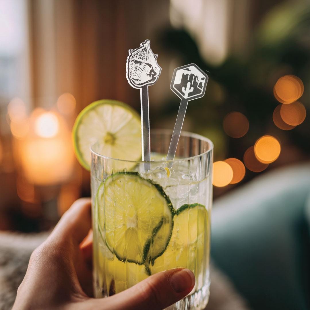 Custom Logo Acrylic Drink Stirrers, Laser Engraved — photo 7