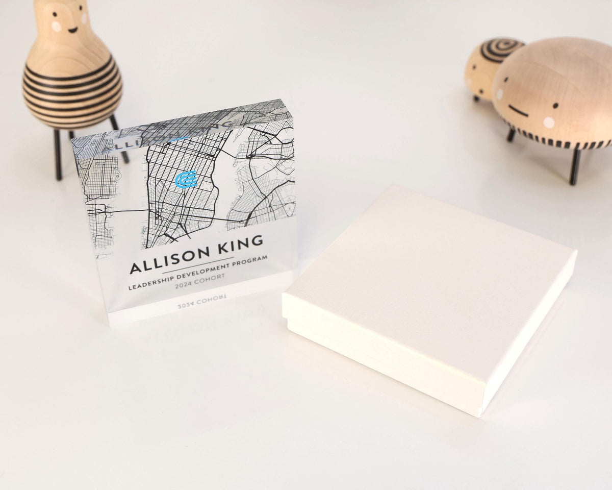 Custom Event Map Acrylic Block, Corporate Event Keepsake, Conference Attendee Gift, Leadership Program Souvenir — photo 5