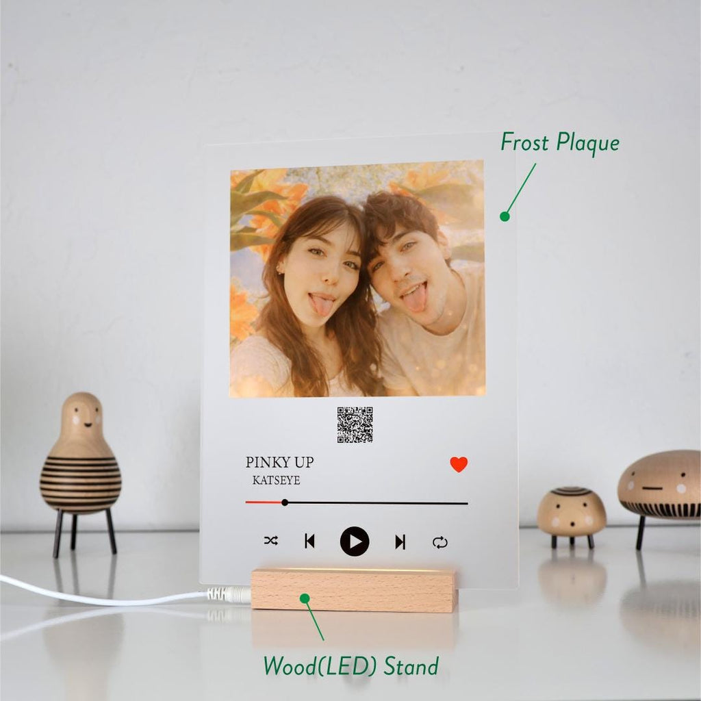 Personalized Photo Plaque with Custom Text Music Player Style Acrylic Frame Unique Couple Gift Anniversary — photo 5