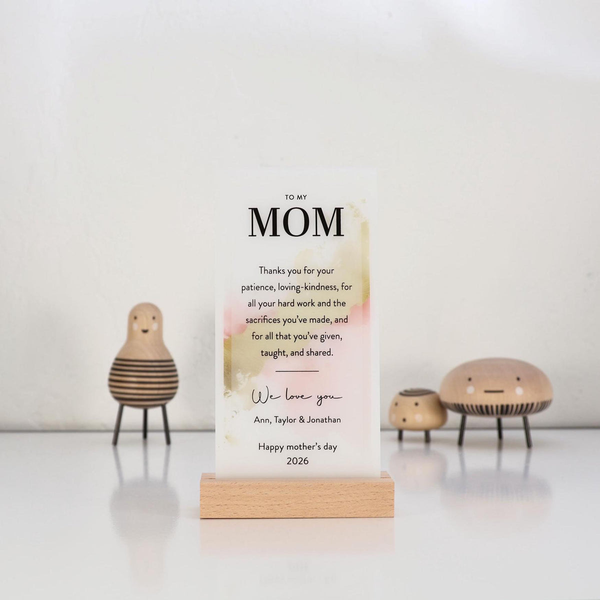 Custom Inspirational Quote Plaque Personalized Acrylic Gift for Mom Custom Message Sign Father’s Day Gift — photo 9