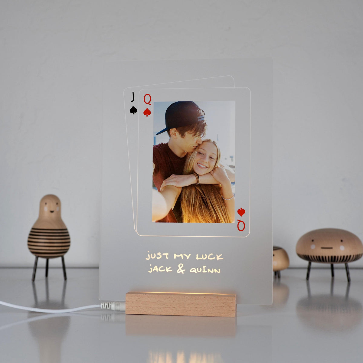Custom Playing Card Photo Plaque Personalized Couple Gift Acrylic Photo Frame Anniversary Gift for Him — photo 5