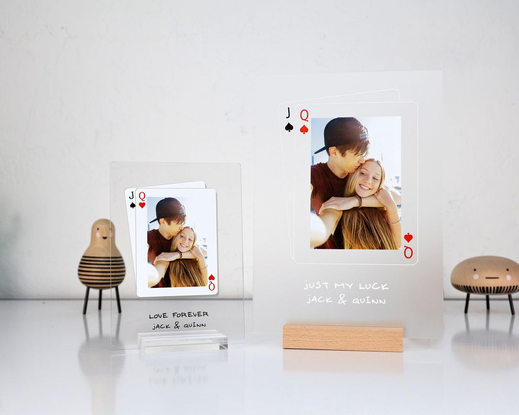 Custom Playing Card Photo Plaque Personalized Couple Gift Acrylic Photo Frame Anniversary Gift for Him — photo 3
