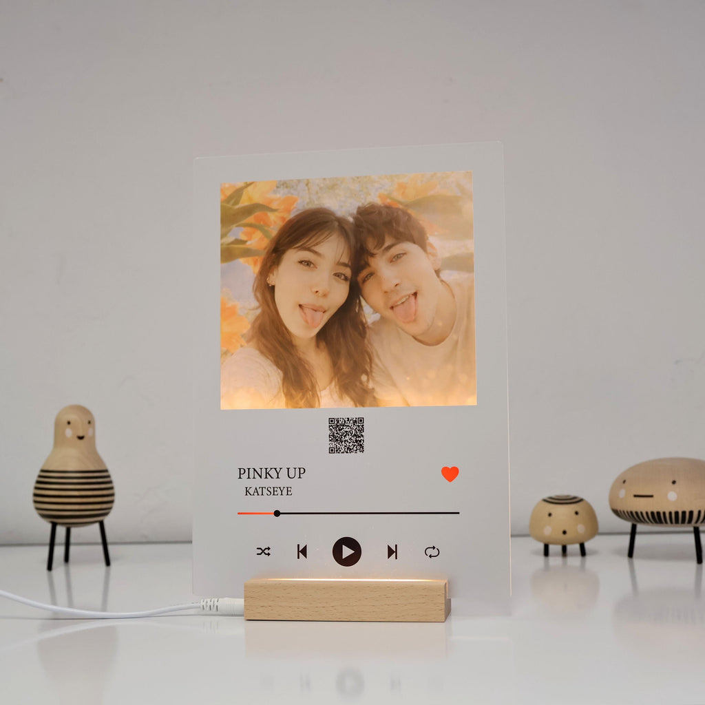 Personalized Photo Plaque with Custom Text Music Player Style Acrylic Frame Unique Couple Gift Anniversary — photo 8
