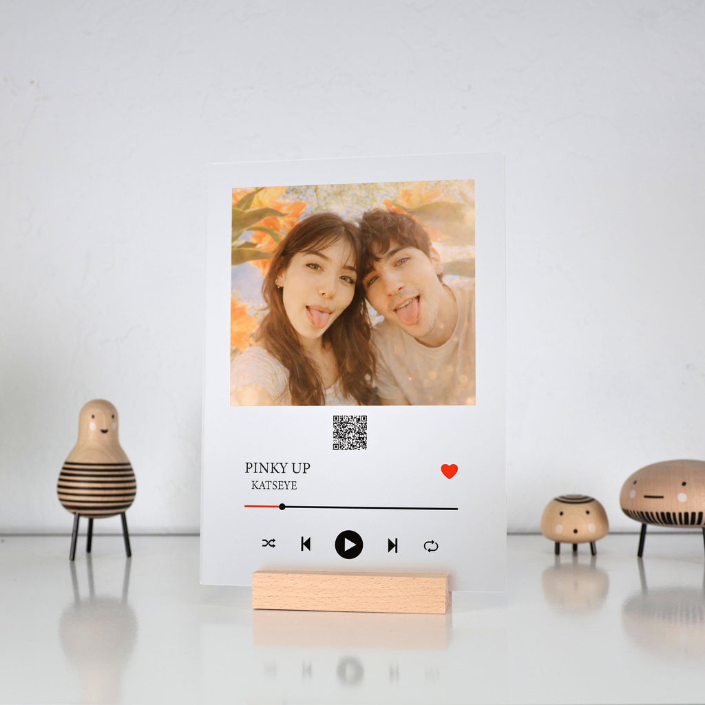 Personalized Photo Plaque with Custom Text Music Player Style Acrylic Frame Unique Couple Gift Anniversary — photo 2