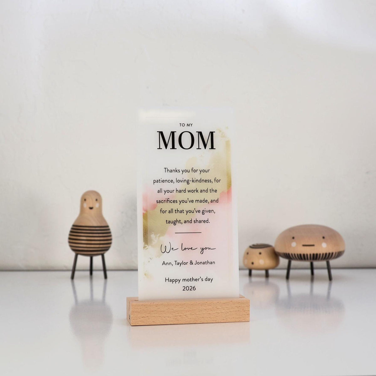 Custom Inspirational Quote Plaque Personalized Acrylic Gift for Mom Custom Message Sign Father’s Day Gift — photo 2