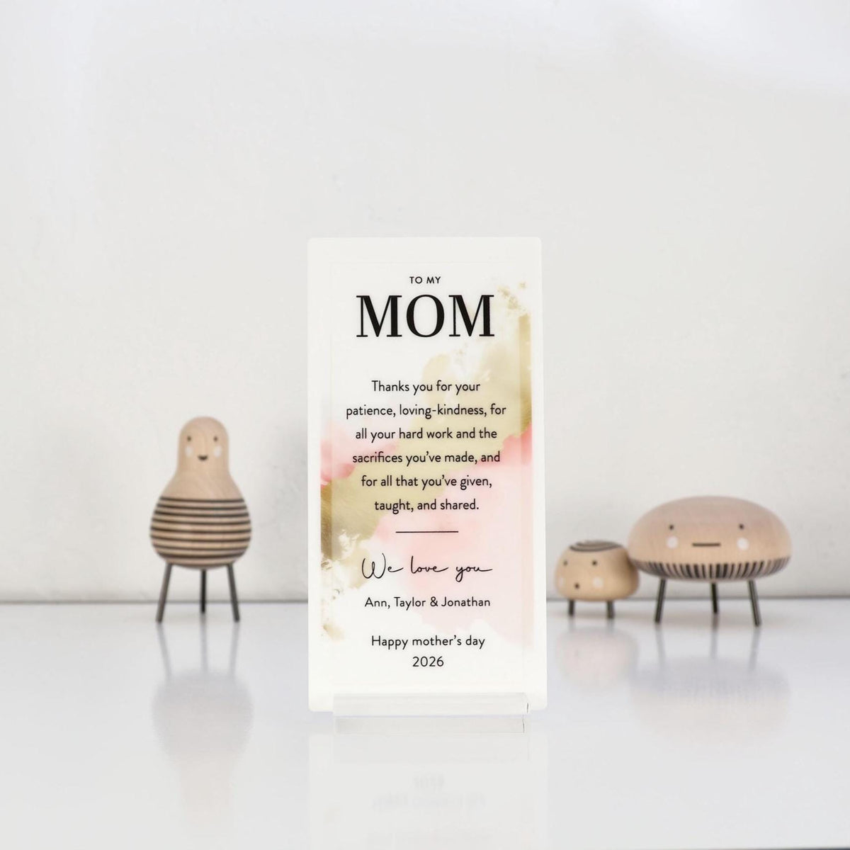 Custom Inspirational Quote Plaque Personalized Acrylic Gift for Mom Custom Message Sign Father’s Day Gift — photo 8