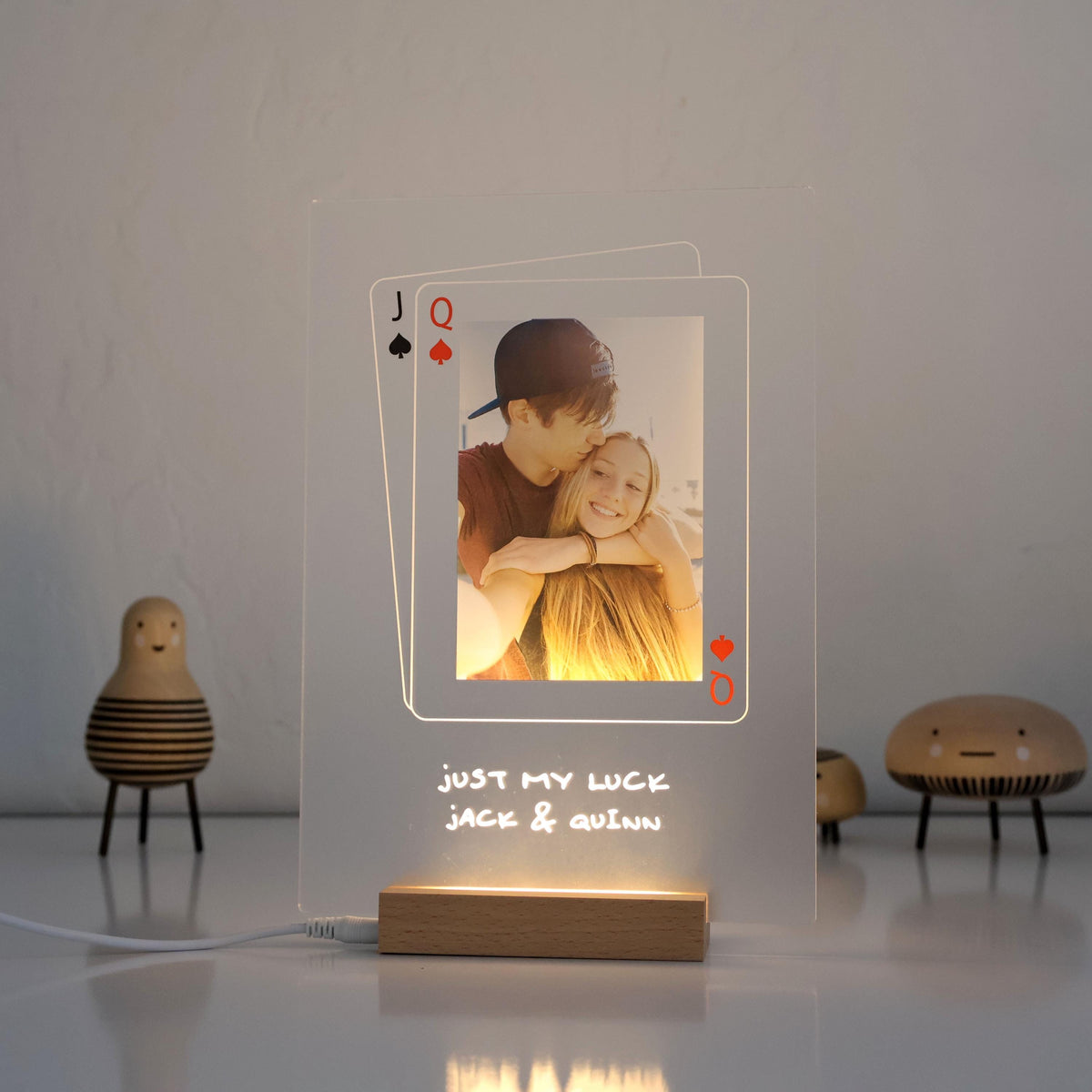 Custom Playing Card Photo Plaque Personalized Couple Gift Acrylic Photo Frame Anniversary Gift for Him — photo 1