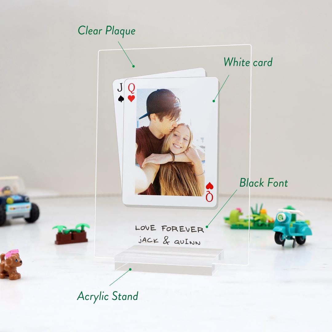 Custom Playing Card Photo Plaque Personalized Couple Gift Acrylic Photo Frame Anniversary Gift for Him — photo 10